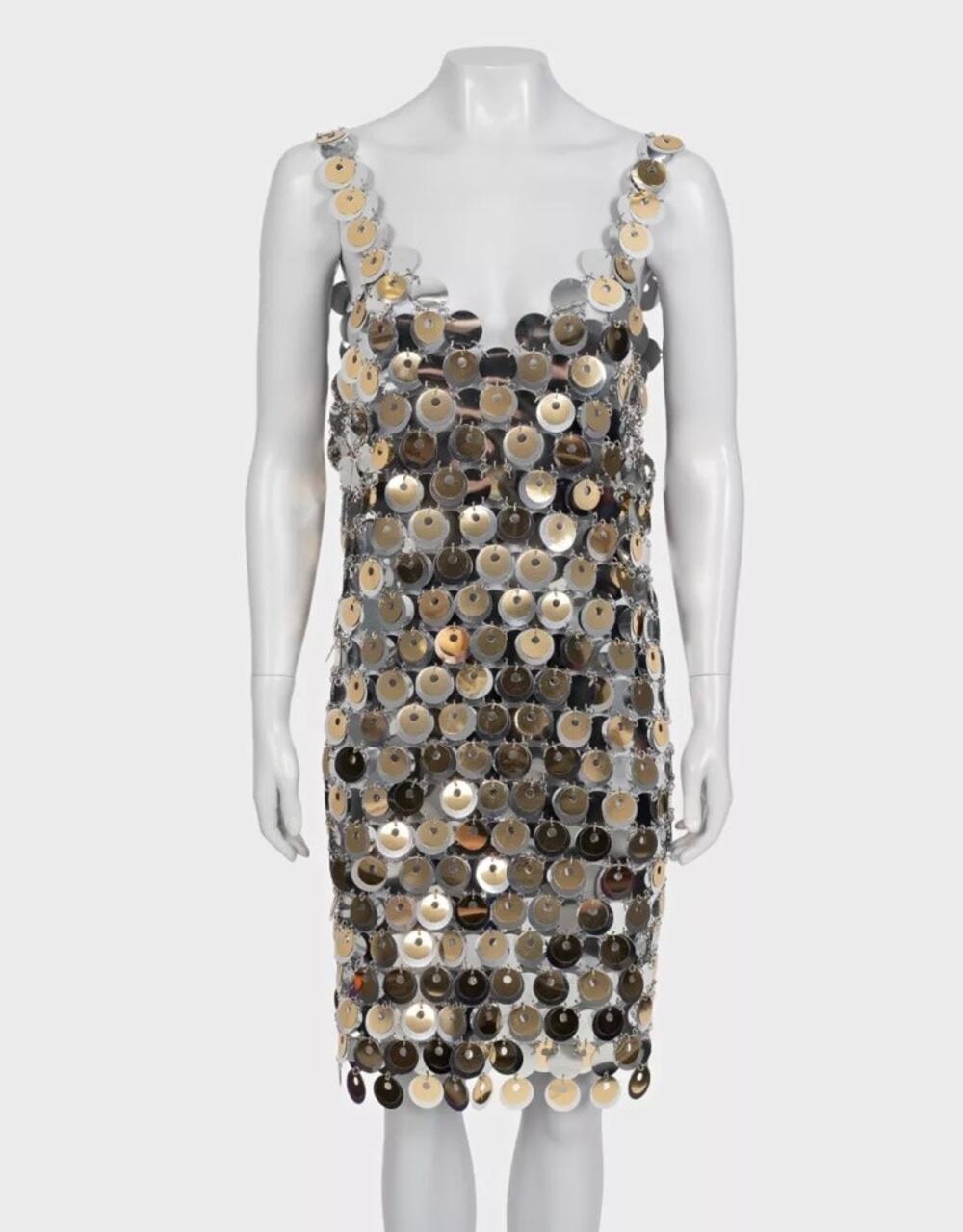 Paco Rabanne x H&M Silver Metal Dress - Size XL